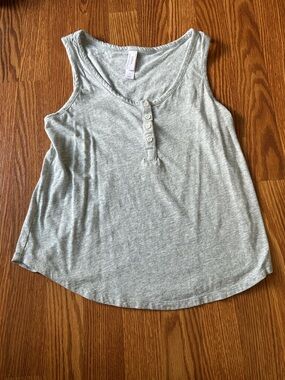 Auden Light Gray Henley Tank Top
